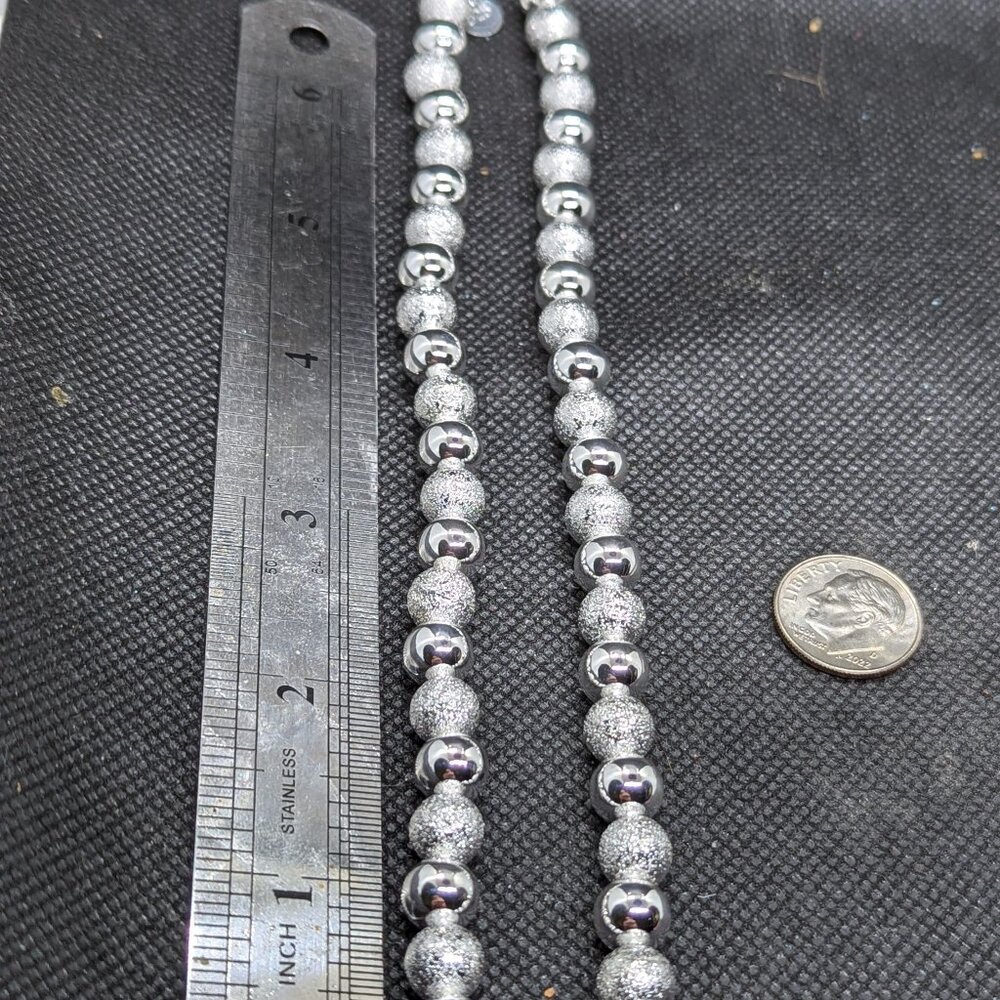 20 inch sterling beaded necklace .925